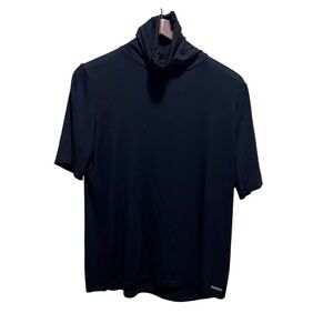 Michael Kors Black Lightweight Short Sleeve Turtleneck Size XL
